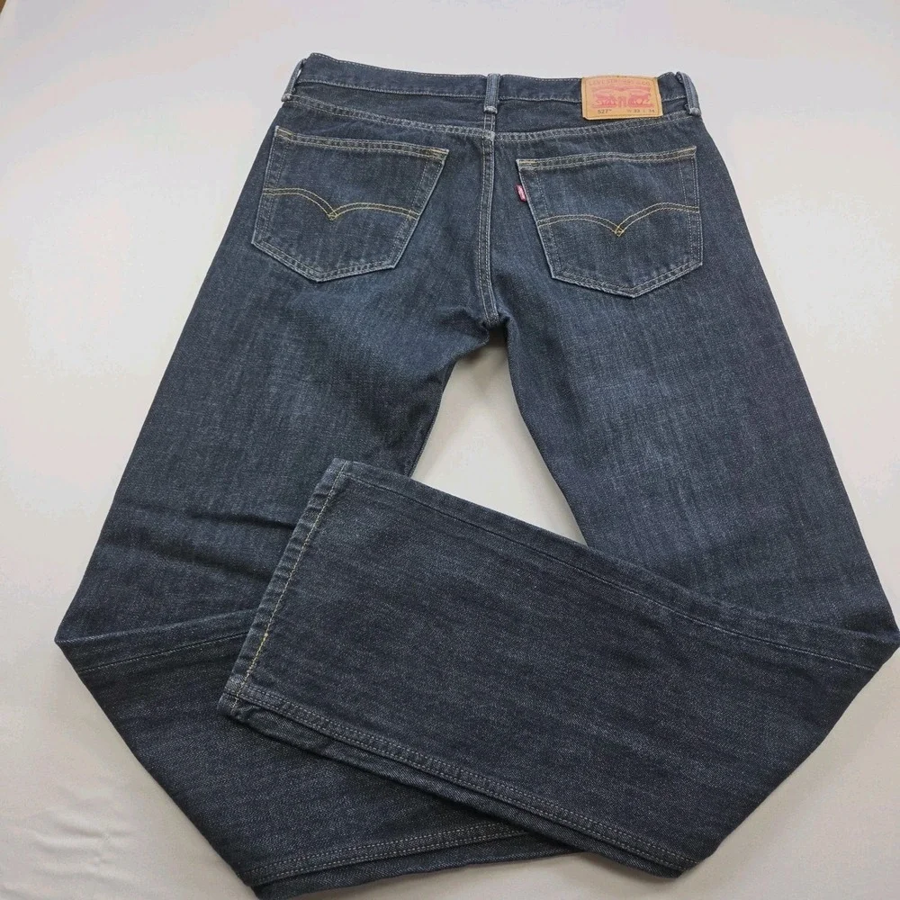 Levi's Mens 527 Slim Boot Cut Jeans 33x34 Dark Wash